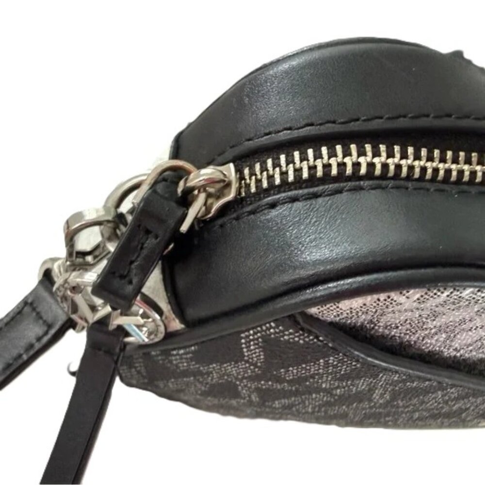 Michael Kors Black and Silver Logo  Crossbody Bag - Picture 3 of 4